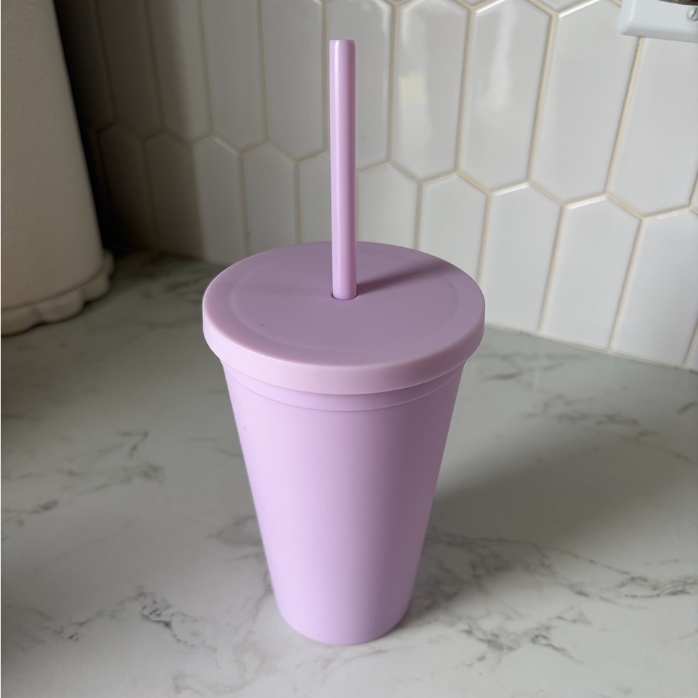 Lavender Insulated Tumbler with Straw